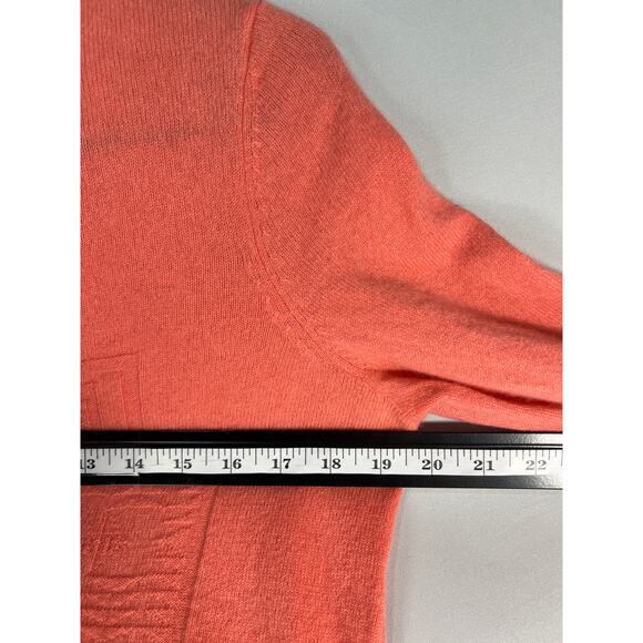 Pendleton Woman's Pink Salmon 100% Soft Cashmere knit Pullover Sweater Size: M - Picture 4 of 10